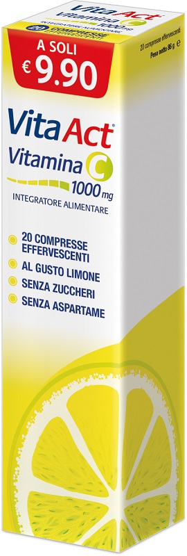VITA ACT VITAMINA C 1000MG 20 COMPRESSE EFFERVESCENTI LIMONE - Farmacia Sant Anna SAS del Dott. Mariani Federigo