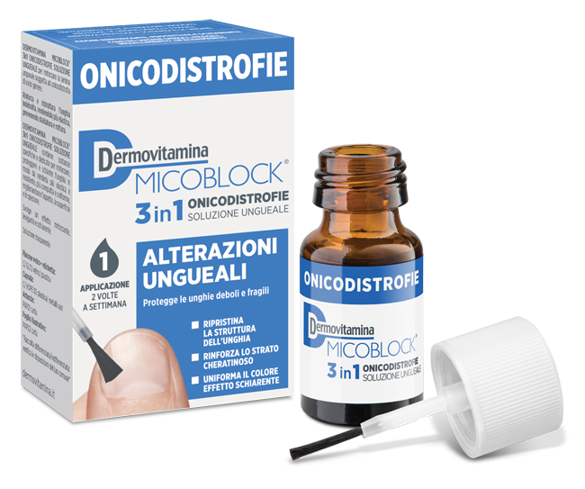 DERMOVITAMINA MICOBLOCK 3 IN 1 ONICODISTROFIE ALTERAZIONI UNGUEALI 7 ML - Farmacia Sant Anna SAS del Dott. Mariani Federigo