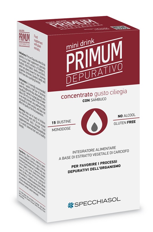 PRIMUM DEPURATIVO MINIDRINK CILIEGIA 15 STICK DA 10 ML - Farmacia Sant Anna SAS del Dott. Mariani Federigo