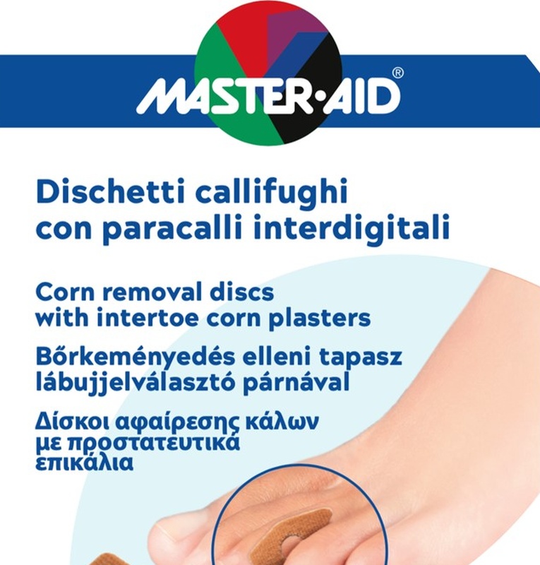 DISCHETTO CALLIFUGO 6 PEZZI + PARACALLO 6 PEZZI INTERDIGITALI MASTER-AID FOOTCARE B5 - Farmacia Sant Anna SAS del Dott. Mariani Federigo