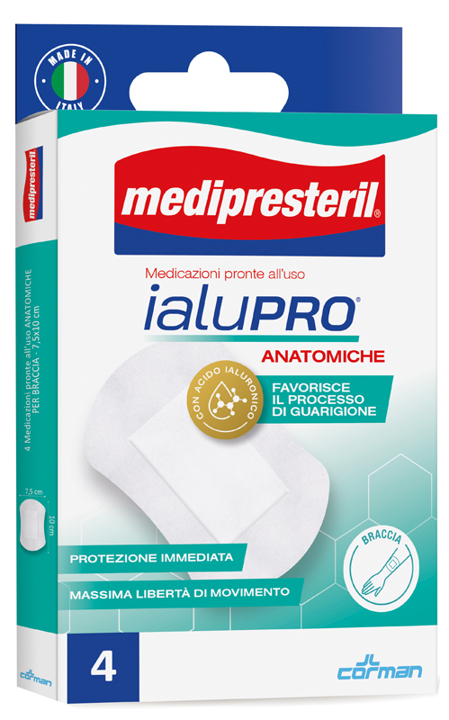 MEDIPRESTERIL IALUPRO BRACCIA 7,5X10 CM 4 PEZZI - Farmacia Sant Anna SAS del Dott. Mariani Federigo