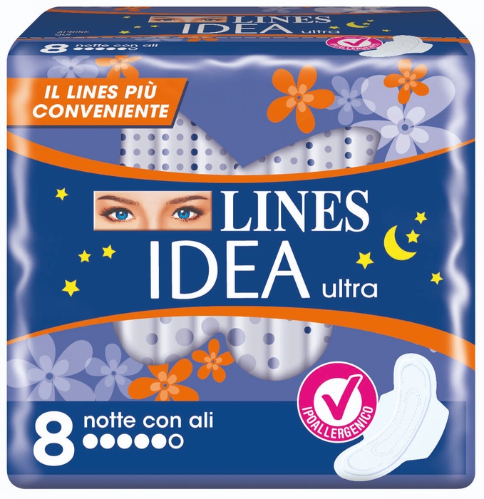 LINES IDEA ULTRA NOTTE ALI 8 PEZZI - Farmacia Sant Anna SAS del Dott. Mariani Federigo