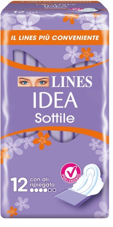 LINES IDEA SOTTILI RIPIEGATI ALI 12 PEZZI - Farmacia Sant Anna SAS del Dott. Mariani Federigo