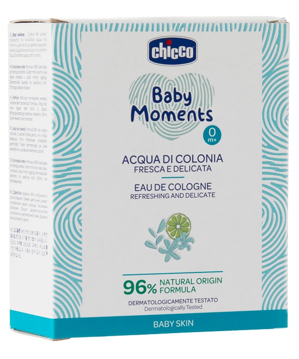 CHICCO BABY MOMENTS ACQUA DI COLONIA FRESCA E DELICATA 100 ML - Farmacia Sant Anna SAS del Dott. Mariani Federigo