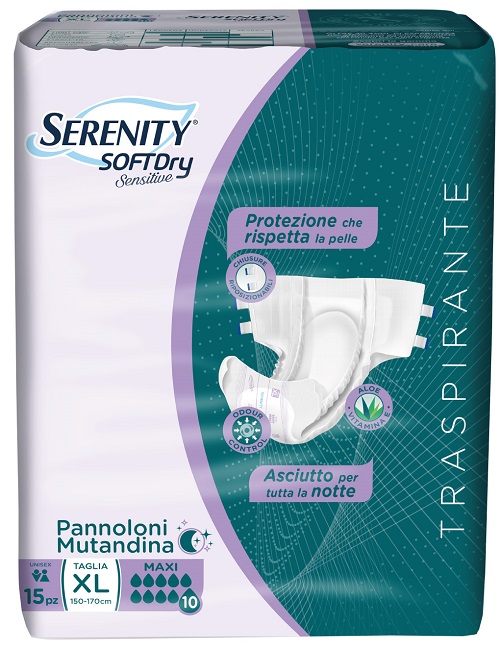PANNOLONE MUTANDINA SERENITY SD SENSITIVE MAXI XL 15 PEZZI - Farmacia Sant Anna SAS del Dott. Mariani Federigo