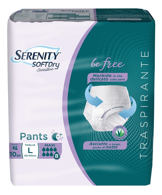 SERENITY PANTS SD SENSITIVE BE FREE MAXI L 10 PEZZI - Farmacia Sant Anna SAS del Dott. Mariani Federigo