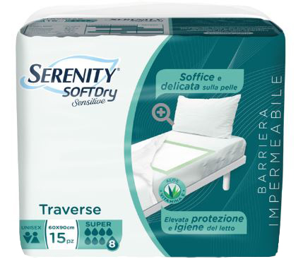 SERENITY TRAVERSA SD SENSITIVE SUPER 60X90 CM 15 PEZZI - Farmacia Sant Anna SAS del Dott. Mariani Federigo