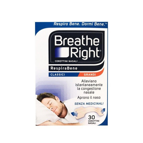 CEROTTI NASALI BREATHE RIGHT CLASSICI GRANDI 30 PEZZI - Farmacia Sant Anna SAS del Dott. Mariani Federigo