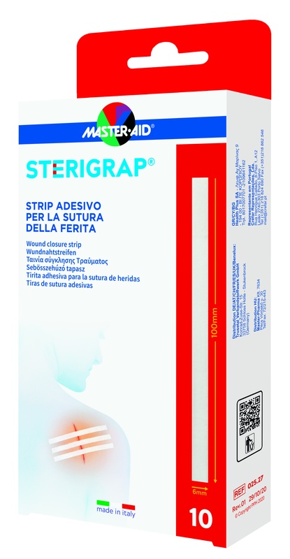 MASTER-AID STERIGRAP STRIP ADESIVO SUTURA FERITE 100X6 MM 10 PEZZI - Farmacia Sant Anna SAS del Dott. Mariani Federigo