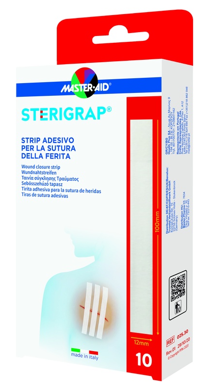 MASTER-AID STERIGRAP STRIP ADESIVO SUTURA FERITE 100X12 MM 6 PEZZI - Farmacia Sant Anna SAS del Dott. Mariani Federigo