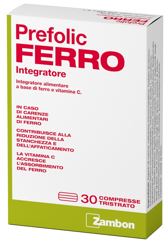PREFOLIC FERRO 30 COMPRESSE - Farmacia Sant Anna SAS del Dott. Mariani Federigo