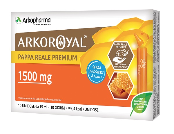 ARKOROYAL PAPPA REALE 1500MG SENZA ZUCCHERO 10 FLACONCINI DA 15 ML - Farmacia Sant Anna SAS del Dott. Mariani Federigo
