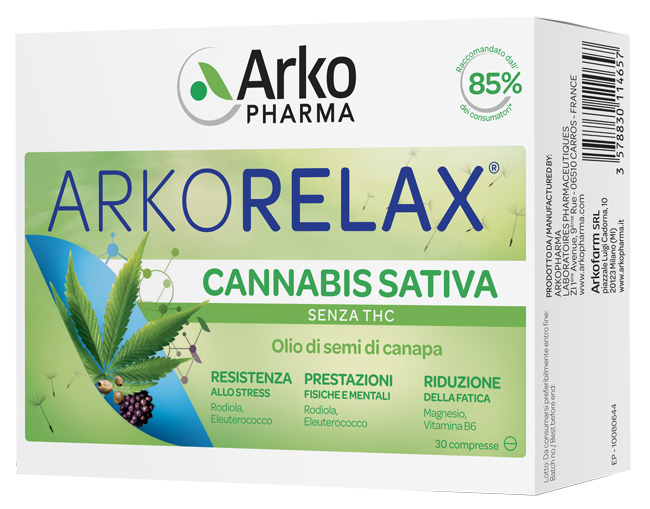 ARKORELAX CANNABIS SATIVA 30 COMPRESSE - Farmacia Sant Anna SAS del Dott. Mariani Federigo