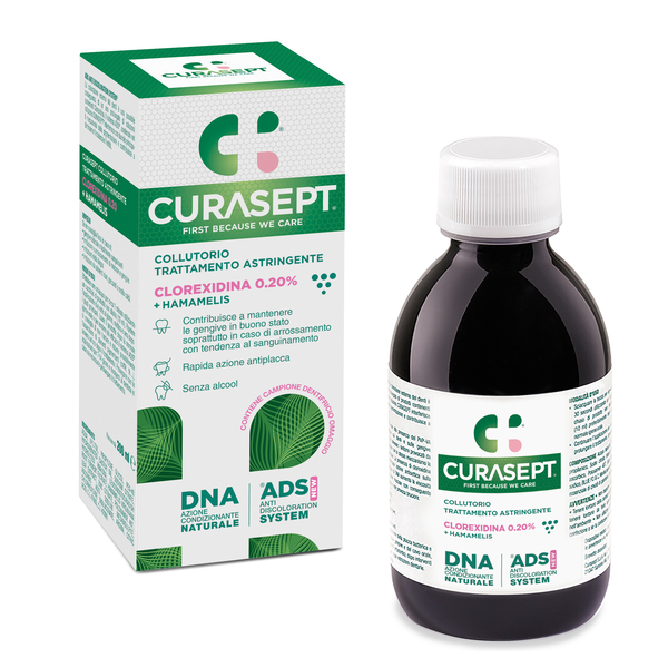 CURASEPT COLLUTORIO ADS DNA TRATTAMENTO ASTRINGENTE 200 ML + CAMPIONE OMAGGIO DENTIFRICIO ASTRINGENTE 6 ML - Farmacia Sant Anna SAS del Dott. Mariani Federigo