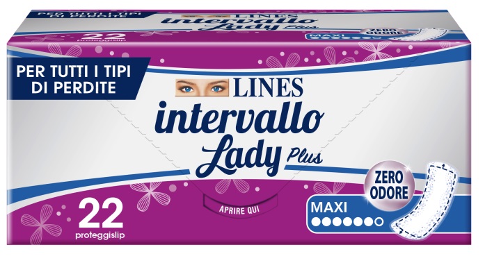 PROTEGGISLIP LINES INTERVALLO LADY PLUS MAXI 22 PEZZI - Farmacia Sant Anna SAS del Dott. Mariani Federigo