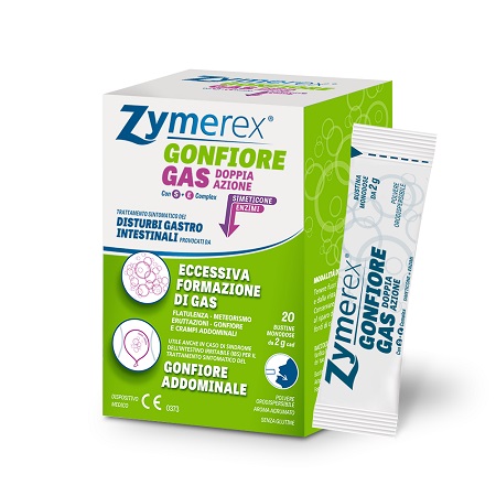 ZYMEREX GONFIORE GAS DOPPIA AZIONE CON S+E COMPLEX 20 BUSTINE MONODOSE DA 2 G - Farmacia Sant Anna SAS del Dott. Mariani Federigo