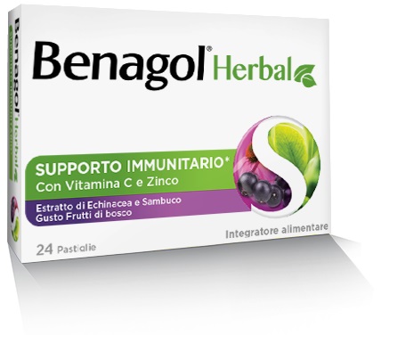 BENAGOL HERBAL FRUTTI DI BOSCO 24 PASTIGLIE - Farmacia Sant Anna SAS del Dott. Mariani Federigo