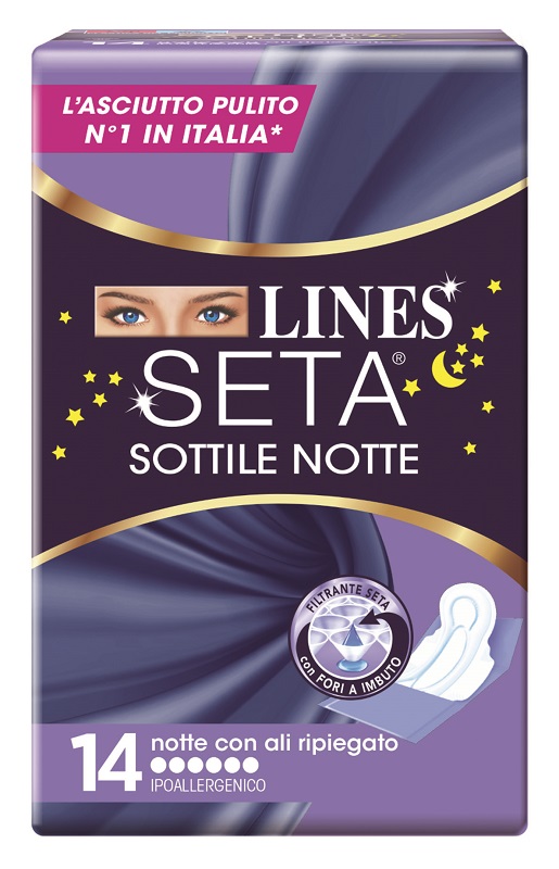 LINES SETA SOTTILE NOTTE CON ALI 14 PEZZI - Farmacia Sant Anna SAS del Dott. Mariani Federigo
