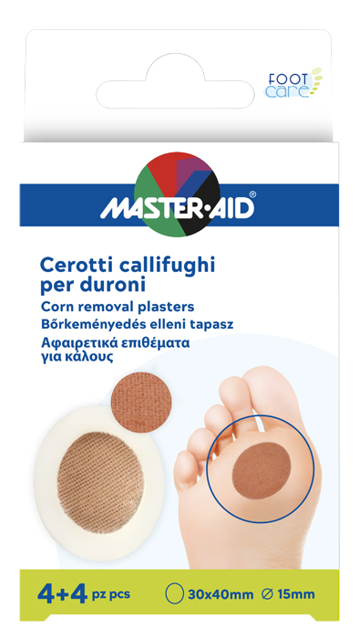 CEROTTO CALLIFUGO MASTER-AID FOOTCARE PER DURONI 4+4 PEZZI B1 - Farmacia Sant Anna SAS del Dott. Mariani Federigo