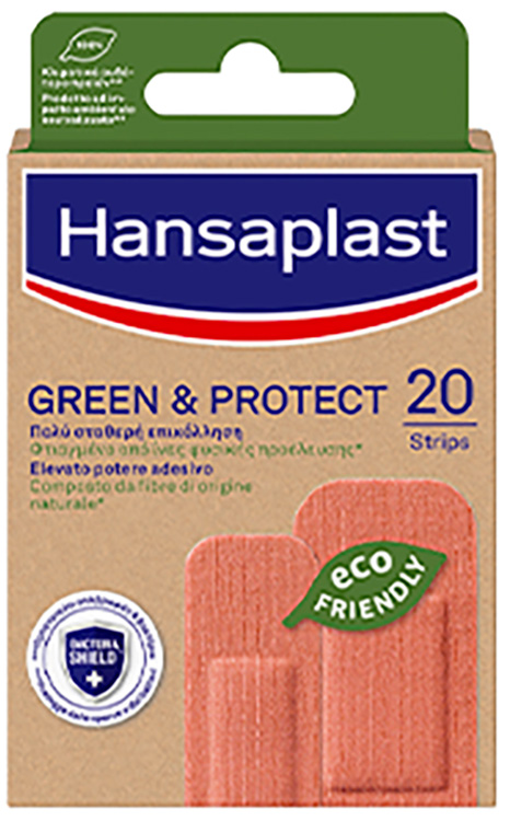 CEROTTO HANSAPLAST IN STRISCIA GREEN&PROTECT M 1X6 CM 10 PEZZI - Farmacia Sant Anna SAS del Dott. Mariani Federigo
