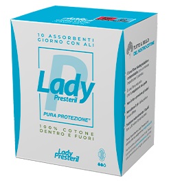 LADY PRESTERIL ASSORBENTI GIORNO CON ALI RIPIEGATI BIODEGRADABILI 10 PEZZI - Farmacia Sant Anna SAS del Dott. Mariani Federigo