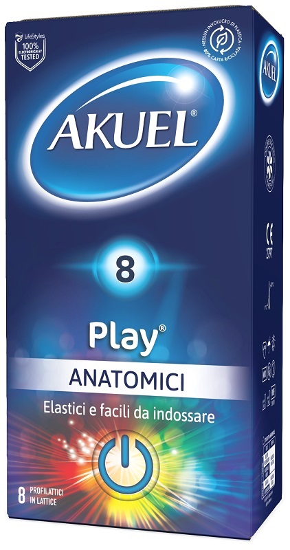 PROFILATTICO AKUEL PLAY ANATOMICO 8 PEZZI - Farmacia Sant Anna SAS del Dott. Mariani Federigo