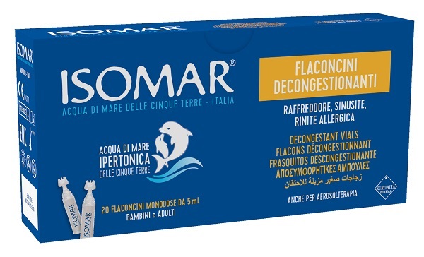 ISOMAR FLACONCINI DECONGESTIONANTI SOLUZIONE IPERTONICA 20 FLACONCINI 5 ML - Farmacia Sant Anna SAS del Dott. Mariani Federigo