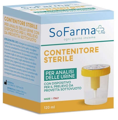 CONTENITORE URINA SOTTOVUOTO DA 120 ML SOFARMAPIU' - Farmacia Sant Anna SAS del Dott. Mariani Federigo
