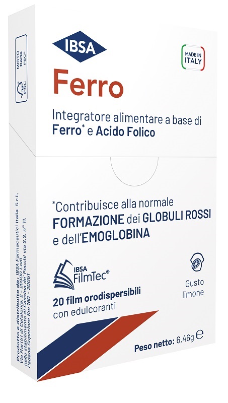 FERRO IBSA 20 FILM ORODISPERSIBILI - Farmacia Sant Anna SAS del Dott. Mariani Federigo