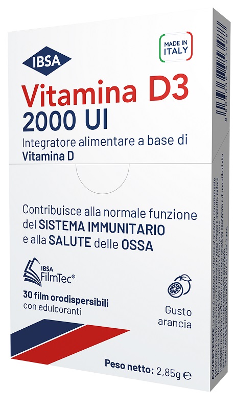 VITAMINA D3 IBSA 2000 UI 30 FILM ORODISPERSIBILI - Farmacia Sant Anna SAS del Dott. Mariani Federigo