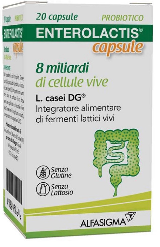 ENTEROLACTIS 20 CAPSULE 8 MILIARDI DI CELLULE VIVE - Farmacia Sant Anna SAS del Dott. Mariani Federigo