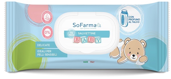 SALVIETTINE BABY TALCO 72 PEZZI SOFARMAPIU' - Farmacia Sant Anna SAS del Dott. Mariani Federigo