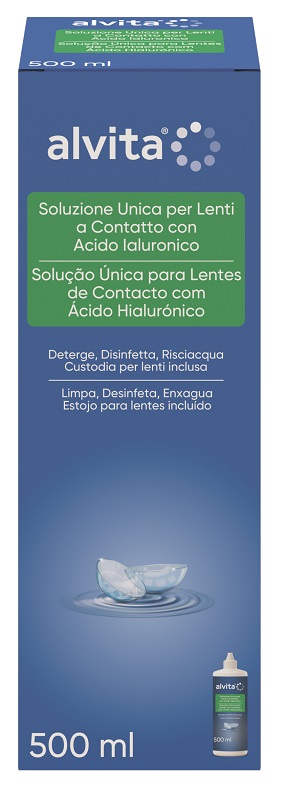 SOLUZIONE UNICA LENTI A CONTATTO CON ACIDO IALURONICO ALVITA 500 ML - Farmacia Sant Anna SAS del Dott. Mariani Federigo